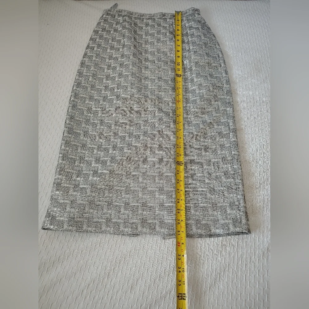 Moshita Couture Elegant Gray Women's Skirt Set Size 8